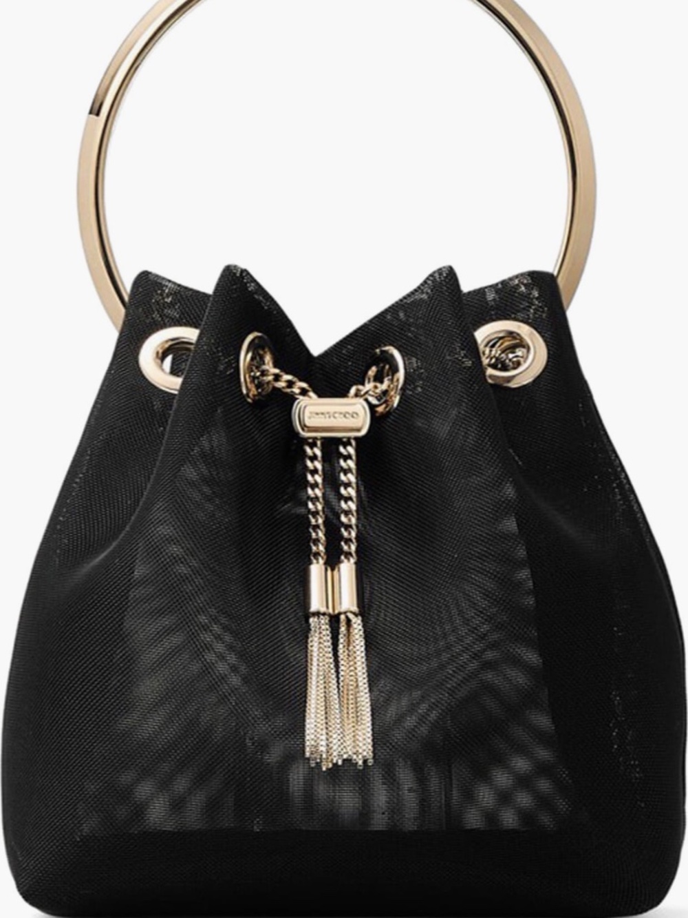 Jimmy Choo Bon Bon Mesh Top Handle Pouch